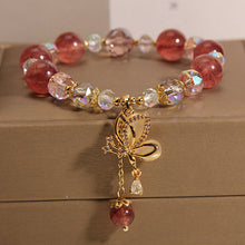 Load image into Gallery viewer, Natural Strawberry Quartz Bracelet Women