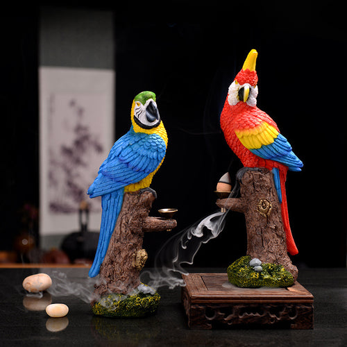 Macaw Backflow Incense Burner Ornaments